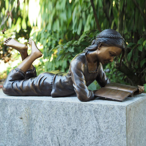 Estatua de Bronce de Niño y Perro: Interacciones Cálidas entre Niño y Animal <span class=keywords><strong>para</strong></span> Jardín, Ideal <span class=keywords><strong>para</strong></span> el Día Nacional - Product Image 3