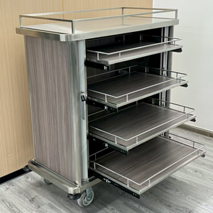 รถเข็นเครื่องดื่มพร้อมประตูมู่ลี่สำหรับห้องพักโรงแรมและร้านอาหาร - Product Image 1