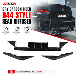 Diffuseur arrière en fibre de carbone sèche style R44 3 pièces pour BMW M2 G87 Coupé 2023+ - Product Image 1