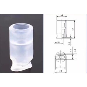 Ventouse pneumatique ovale Myotoku PWG4X10/8-20/30 pour bras robotique, accessoire d'automatisation - Product Image 1