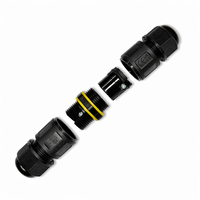 Connecteur de câble M20 IP68, connecteur de câble d'alimentation circulaire, câble électrique IP68, connecteurs étanches à 2 et 3 broches pour l'éclairage extérieur