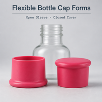 Bouchons de bouteille en silicone réutilisables, styles manchon ouvert et dessus plat, plusieurs couleurs, certifiés CE/UE, style simple pour le stockage de bouteilles de vin