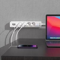 Multiprise EU 4 prises avec ports USB, 16A, prise portable avec normes GS et KC, type de produit : prises et fiches GS