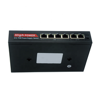 4 Port PoE dengan 2 Uplink Switch IEEE802.3af/at 10/100Mbps 85W High Power SCM POE Switch