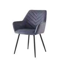 Chaise de salle à manger en velours capitonnée, couleurs personnalisables, avec pieds en métal, pour entrepôt, maison, bar, appartement, salle de sport - Vente en gros
