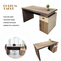 Meubles de bureau modernes, table d'ordinateur, poste de travail pour cadre dirigeant, patron, avec tiroirs, bureau de luxe durable