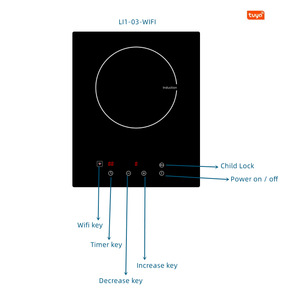 <span class=keywords><strong>Estufa</strong></span> portátil de cocina individual eléctrica de 2000 vatios de alta calidad, Cocina de Inducción inteligente <span class=keywords><strong>con</strong></span> <span class=keywords><strong>Wifi</strong></span> - Product Image 2