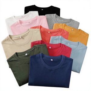 T-shirts à manches courtes en coton peigné 180g, personnalisables avec logo OEM, grande taille, coupe ample, couleur unie, séchage rapide - Product Image 1