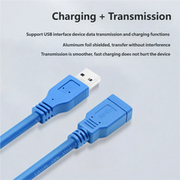 LVXINDA USB 3.0 Verlängerungskabel mit Gigabit-Übertragungsgeschwindigkeit USB-Stecker auf USB-Buchse