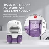 Déshumidificateur compact mini populaire MD819 avec arrêt automatique pour la maison, efficace et silencieux pour la salle de bain, la chambre à coucher, le sous-sol