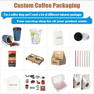Logo personalizzato tazza di <span class=keywords><strong>caffè</strong></span> Espresso di lusso negozio di <span class=keywords><strong>caffè</strong></span> <span class=keywords><strong>da</strong></span> <span class=keywords><strong>asporto</strong></span> usa e getta tazza di carta Kraft con coperchio - Product Image 6