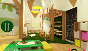 현대 보육 벽 선반 나무 가구 아기 보육 장식 맞춤 보육 인테리어 레이아웃 장식 디자인 - Product Image 3