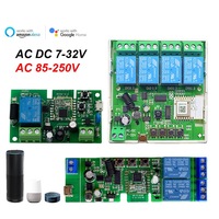 Relais de contrôle d'accès intelligent WiFi Ewelink / Tuya 240V 10A, module de minuterie à verrouillage automatique momentané, contrôle à distance