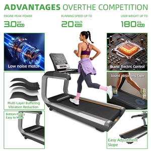 Tapis roulant commercial de gym avec moteur électrique AC pour entraînement cardio - Product Image 3