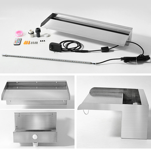 Fontaine murale d'intérieur OEM en acier inoxydable avec <span class=keywords><strong>cascade</strong></span> <span class=keywords><strong>LED</strong></span> <span class=keywords><strong>multicolore</strong></span> pour spa et <span class=keywords><strong>piscine</strong></span> - Product Image 5