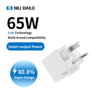 Chargeur rapide GaN Type-C 65W Tendance 2026 avec QC3.0/PD3.1 pour téléphones portables, ordinateurs portables, tablettes - Accessoires de téléphone écologiques