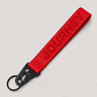 Lanière porte-clés en nylon jacquard épais et résistant, logo personnalisé, faible MOQ, vente en gros