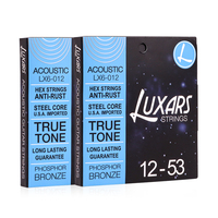 Durable LX6 010 011 012 OEM Emballage personnalisé cordes de guitare acoustique en acier enduit avec une bonne prévention de la rouille
