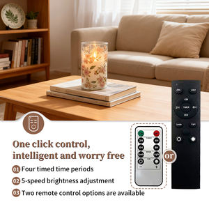 Candele LED a Colonna Grandi a Forma di Rosa, a Batteria, con Telecomando e Timer, ad Alta Efficienza Energetica, Antivento, con Effetto Sfarfallio e Cera Vera, per Ingrosso - Product Image 2