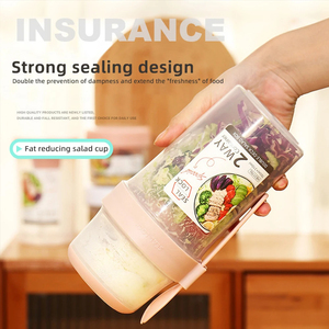 BOTu portátil <span class=keywords><strong>desayuno</strong></span> ensalada taza cereal tuerca yogur contenedor reducido vegetal fruta taza tapa cuchara dos capas avena fiambrera - Product Image 2