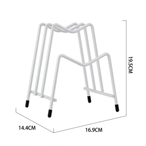Support de comptoir en métal pour couvercles de casseroles, porte-ustensiles à trois niveaux, grande capacité, organisateur d'évier de cuisine portable - Product Image 3