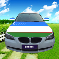 Drapeau de l'Ouzbékistan 3*5 pieds en polyester, drapeau de l'équipe de football, drapeau pour les jeux sportifs en plein air, drapeau UZ, housses de voiture