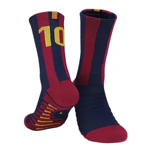 Sports Grip Footless Football Socks Leg Sleeve Custom White Men Teen Fashion Anti Slip White Football Grip Socks