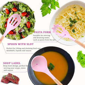 Nhà máy bán hàng trực tiếp nhà bếp đồ dùng Set 19 miếng thép không gỉ Nhà Bếp Knife Set, Silicone đồ nấu nướng. Hỗ trợ tùy chỉnh - Product Image 5