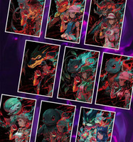MS Bestseller Comic Art Pokemoned Cool Battle Art Board Accesorios Character Phantasmal Flames Collectible Card Set Blind Boxes