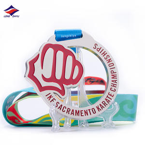 เหรียญรางวัลลองจือหยู อายุ 16 ปี ผู้ผลิตเหรียญรางวัลสำหรับมวยปล้ำ ยูโด คาราเต้ รับผลิตตามสั่ง เหรียญรางวัลสำหรับผู้หญิง ขายส่งเหรียญรางวัลยิวยิตสูสีทอง - Product Image 6