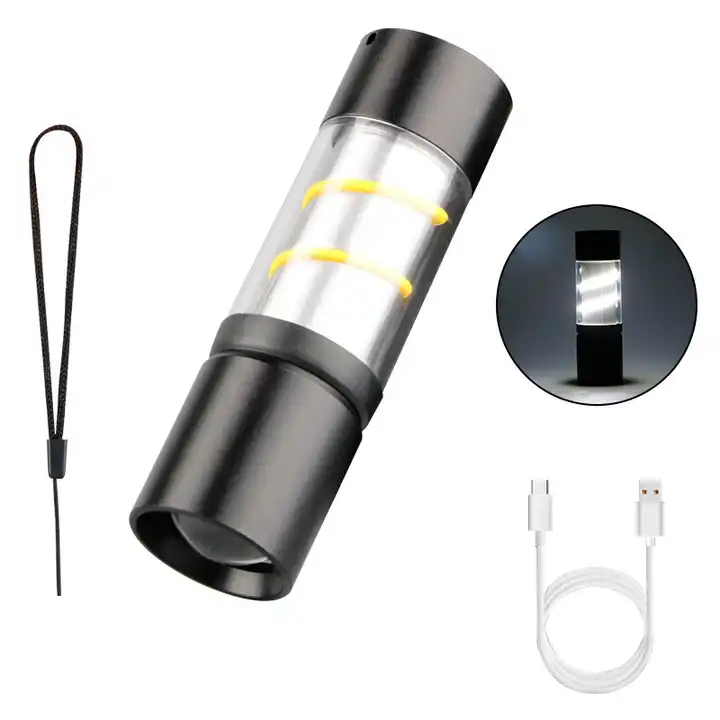 Linternas LED recargables de emergencia de tungsteno Mini luz de color Pequeña linterna brillante para acampar