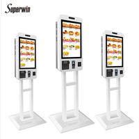 Meilleure vente Android/Windows 24 pouces tablette android pos libre-service paiement kiosque terminal pos pour McDonald