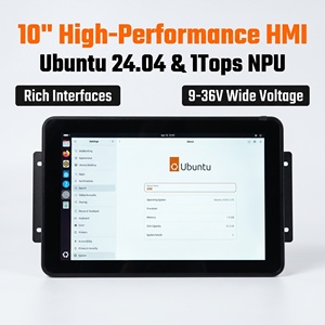Panneau tactile industriel Rockchip RK3566 RK3588 Ubuntu 24.04 Linux HMI avec RS232/RS485/CAN/4G LTE RK3588 Écran tactile 10 pouces - Product Image 1