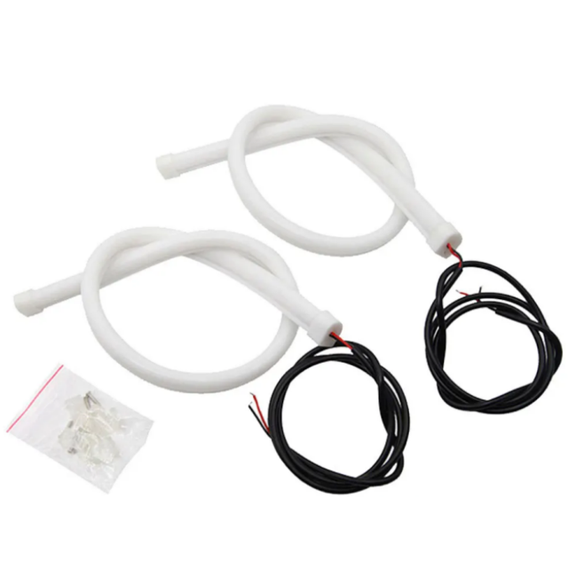 Led Drl 12v 30cm 45cm 60cm Car Daytime Running Light Flexible Strip Auto Headlights White Light
