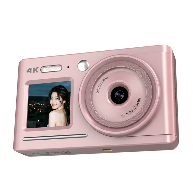 New 4K Mirrorless Digital Camera 16x Optical Zoom 48MP CMOS Sensor Dual Screen 2.4+1.4" 5K Video SD Card Vlog Selfie Retro