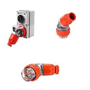 Australia Industrial IP66 Whole Cover 3phase 4Pin 500V 40A Vertical Type Electrical Combination Switch Socket PC Material - Product Image 2