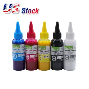 Harga sampel untuk CALCA 100ml tinta DTF untuk pencetak DTF L1800 R1390 tinta Film Transfer langsung berbasis air untuk kaus stok AS