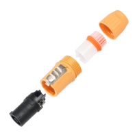 Connecteur d'alimentation Powercon TRUE1 orange étanche IP65, prise mâle 16A 250V, prise femelle pour scène extérieure LED