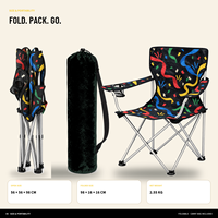 Chaise de camping en gros pour événements sportifs avec porte-gobelet latéral et logo et motif personnalisés pour l'encouragement lors de tournois en plein air