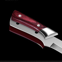 Couteau à désosser style TikTok ; Lame en acier 4C13 de 185 mm, exceptionnellement tranchante pour boucherie, découpe de viande et portionnement en abattoir