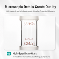 Adaptateur de raccordement en verre borosilicate épaissi 24/29 pour laboratoire chimique, OEM, vente en gros