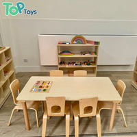 Ensemble table et chaises en bois personnalisé pour enfants, mobilier préscolaire, maternelle, école, apprentissage Montessori pour les activités et jeux des enfants