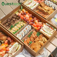 Voedselveilige, op maat gemaakte, stevige kartonnen doosjes van golfkarton voor fruit, sushi, fastfood, hamburgers, friet en picknick.