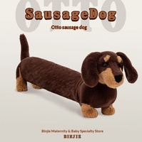 Peluche super douce en forme de chien saucisse, coussin de sommeil, poupée en peluche, cadeau d'anniversaire unisexe