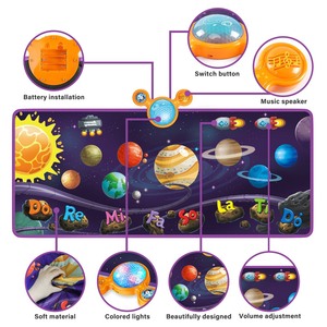 Space Planet Electronic Toddlers Touch Play Dance Pad Couverture pliable Early Educational Q & A Interactive Children Music Mat - Product Image 3
