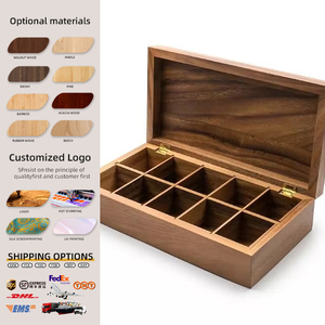 Caja de Almacenamiento Hecha a Mano de Madera de Acacia con Tapa con Bisagras para Joyas, Recuerdos y Decoración del Hogar - Product Image 1