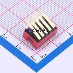 DA-05-R-T DIP Switch Switch Single Pole Single Throw 5 2.54mm 25mA - Product Image 2