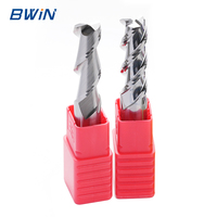 Bwin Unbeschichteter 3-Schneiden-Zentrierschaftfräser aus Hartmetall für Aluminiumtüren und -fenster CNC 4mm für Aluminium