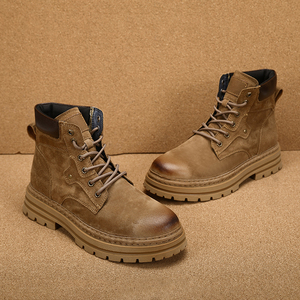 Botas de Trabajo para Hombre, Botas Martin, Botas de Seguridad, Botas Chukka de <span class=keywords><strong>Ante</strong></span> Sintético, Nubuck, con Cordones, Altura Media, Forro Polar Grueso de Algodón - Product Image 5