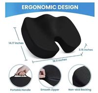 Coussin de siège en mousse à mémoire de forme antidérapant pour chaise de bureau ou de voiture, housse amovible, non toxique